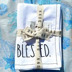 Rae Dunn embroidered cotton napkins